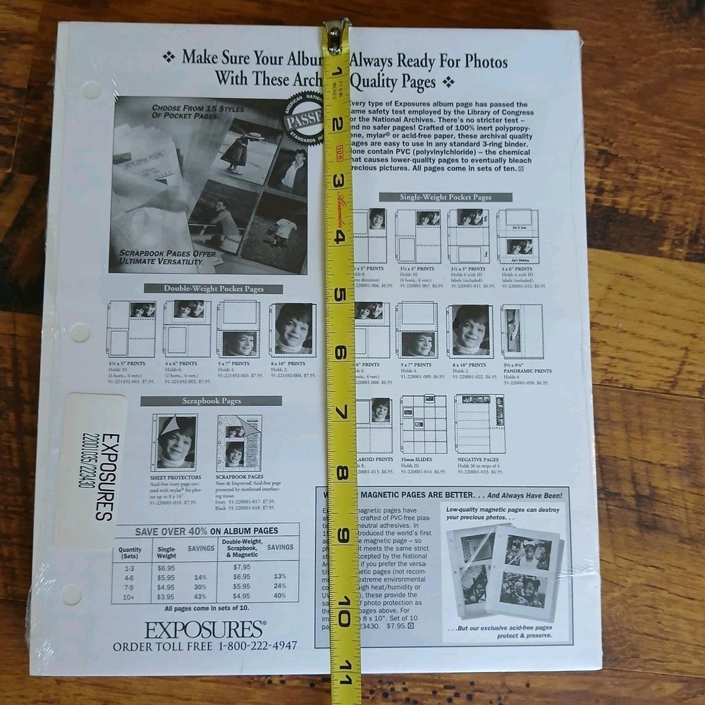 Vintage Exposures 3 Packs Magnetic Photo Album Pages Refills New Sealed NOS - Picture 8 of 9